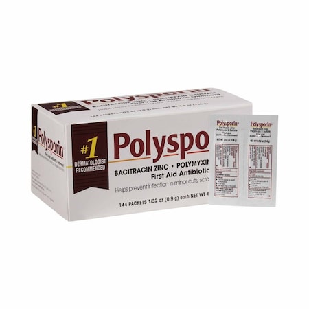 Polysporin First Aid Antibiotic Ointment 0.9 Gram Individual Packet, 1728PK 10312547238134